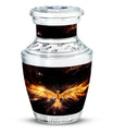 Classic yellow phoenix cremation urn, 3-inch size