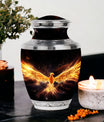 Classic yellow phoenix cremation urn, 3-inch size