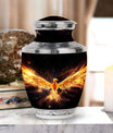 Classic yellow phoenix cremation urn, 3-inch size