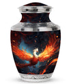 White Phoenix Cremation Urn in classic design.