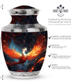 White Phoenix Cremation Urn in classic design.