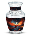 White Phoenix Cremation Urn in classic design.