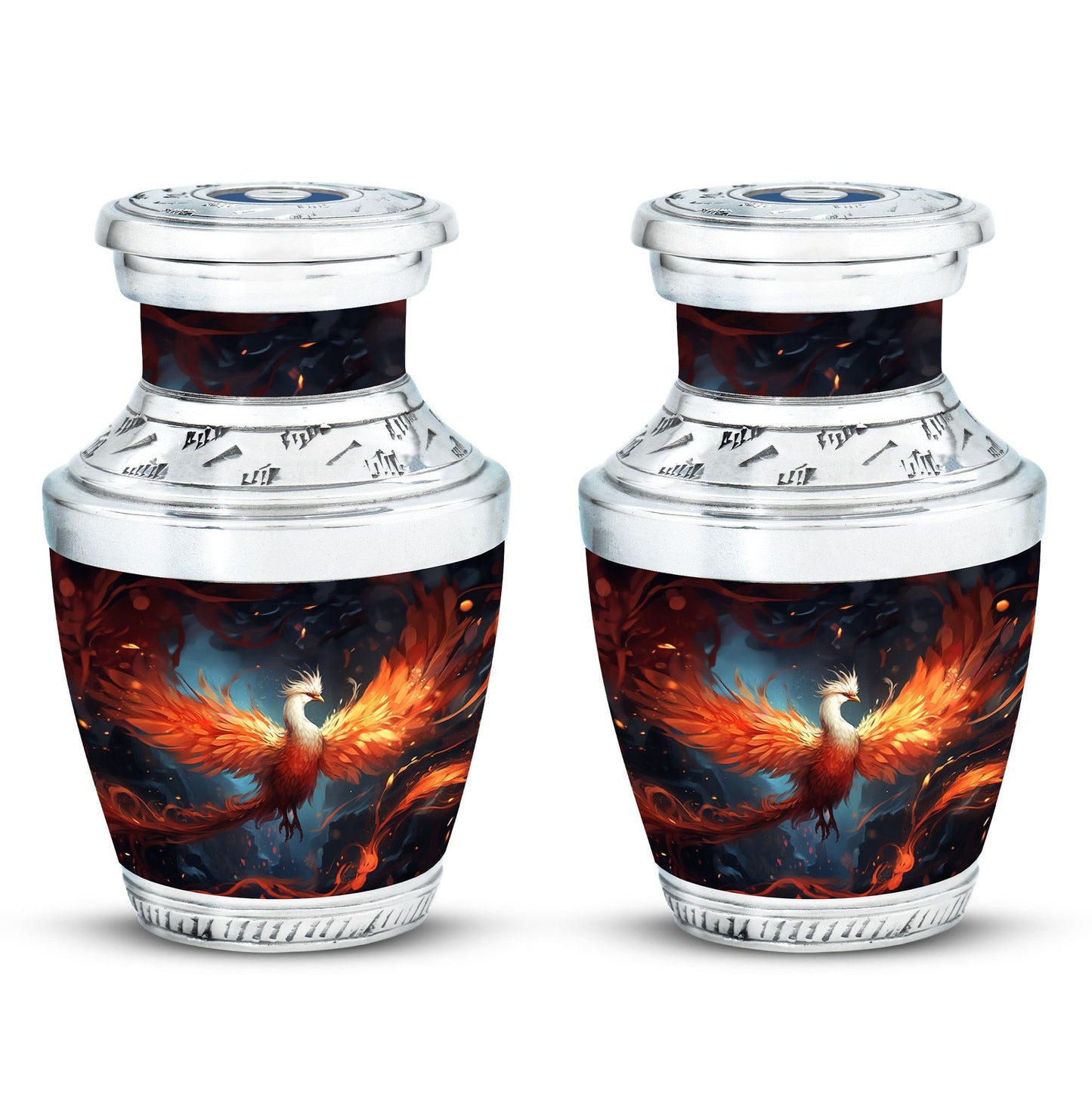 White Phoenix Cremation Urn in classic design.