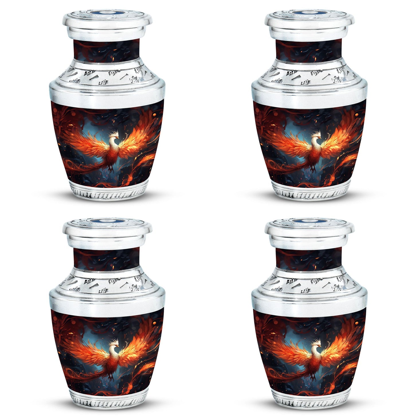 White Phoenix Cremation Urn in classic design.