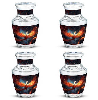 White Phoenix Cremation Urn in classic design.