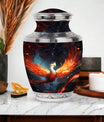White Phoenix Cremation Urn in classic design.