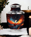 White Phoenix Cremation Urn in classic design.