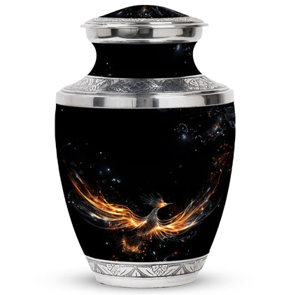 Large Shining Phoenix Urn for Human Ashes.