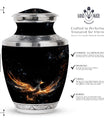 Large Shining Phoenix Urn for Human Ashes.