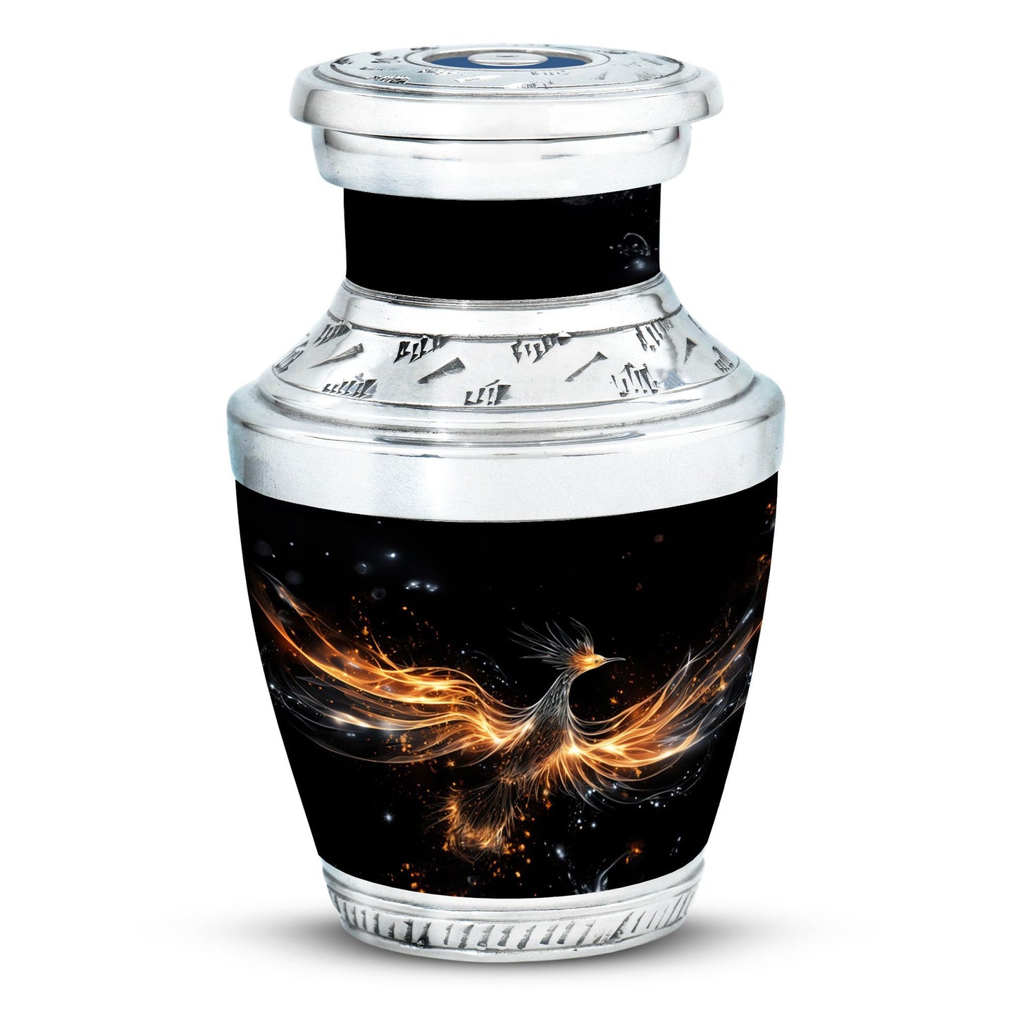 Large Shining Phoenix Urn for Human Ashes.