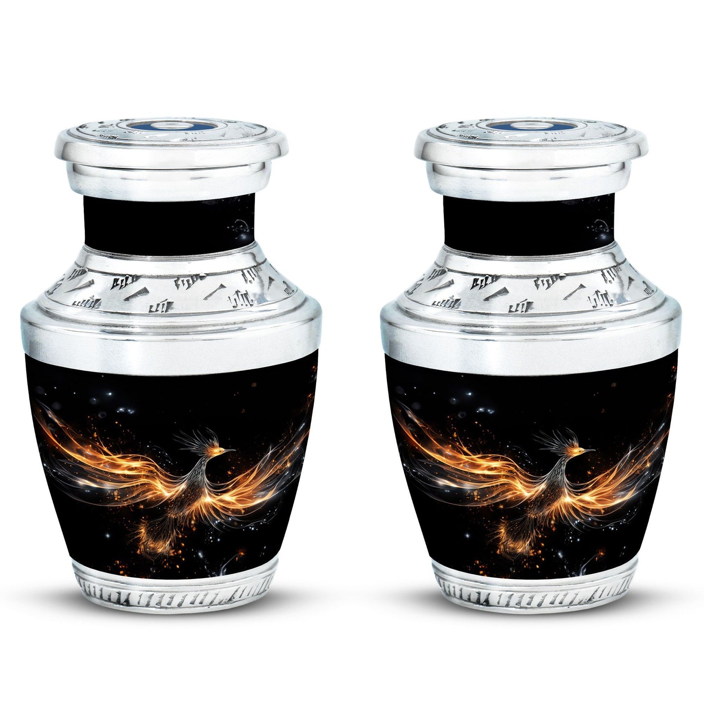 Large Shining Phoenix Urn for Human Ashes.