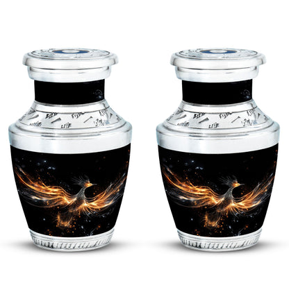 Large Shining Phoenix Urn for Human Ashes.