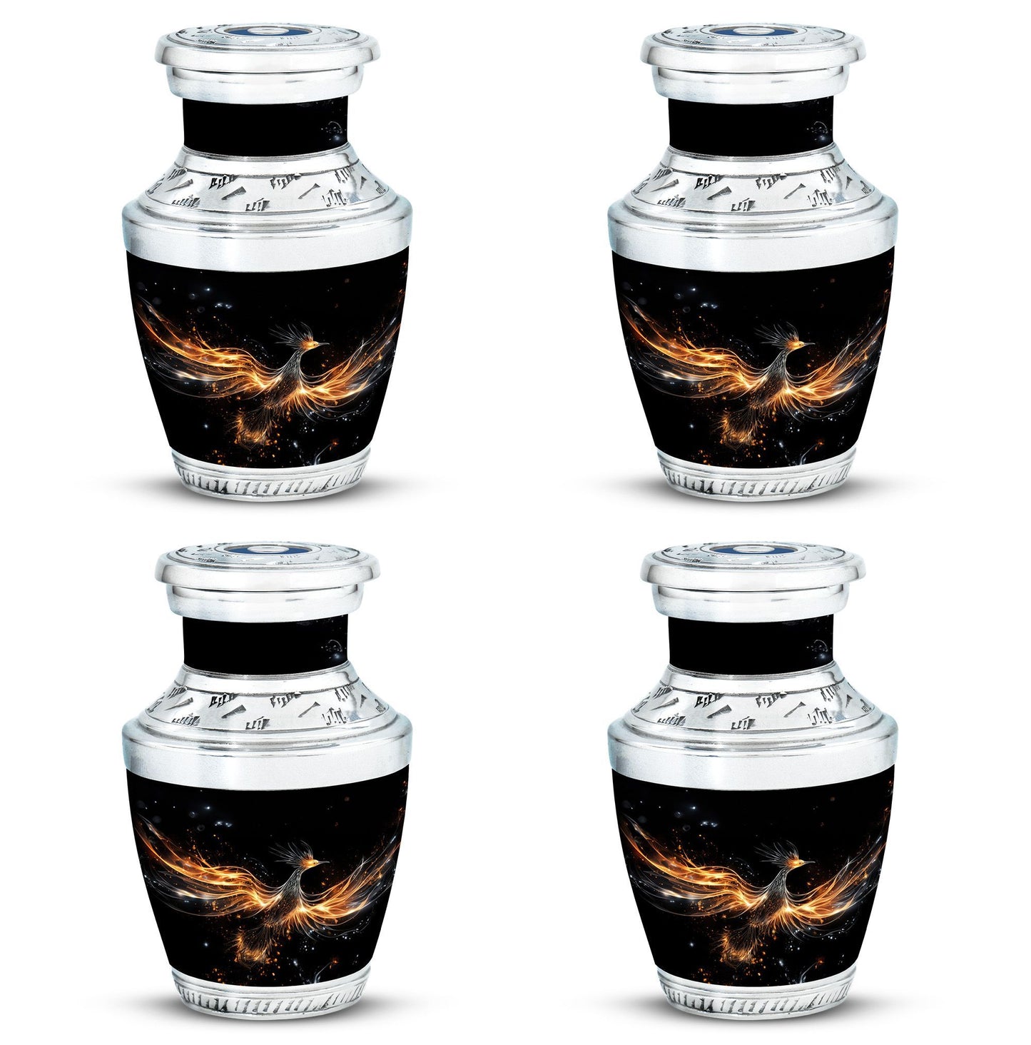 Large Shining Phoenix Urn for Human Ashes.