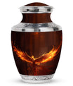 Classic Phoenix Urn, 3-inch large aluminum cremation urn.