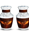 Classic Phoenix Urn, 3-inch large aluminum cremation urn.