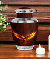 Classic Phoenix Urn, 3-inch large aluminum cremation urn.