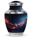 3-inch Red and Blue Phoenix Cremation Urn.
