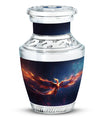 3-inch Red and Blue Phoenix Cremation Urn.