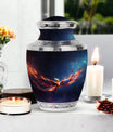 3-inch Red and Blue Phoenix Cremation Urn.