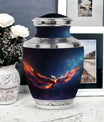 3-inch Red and Blue Phoenix Cremation Urn.