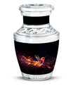 Colorful Sparrow Memorial Urn, engraved personalization