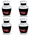 Colorful Sparrow Memorial Urn, engraved personalization