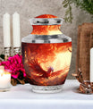Red Phoenix Classic urn, large aluminium memorial urn