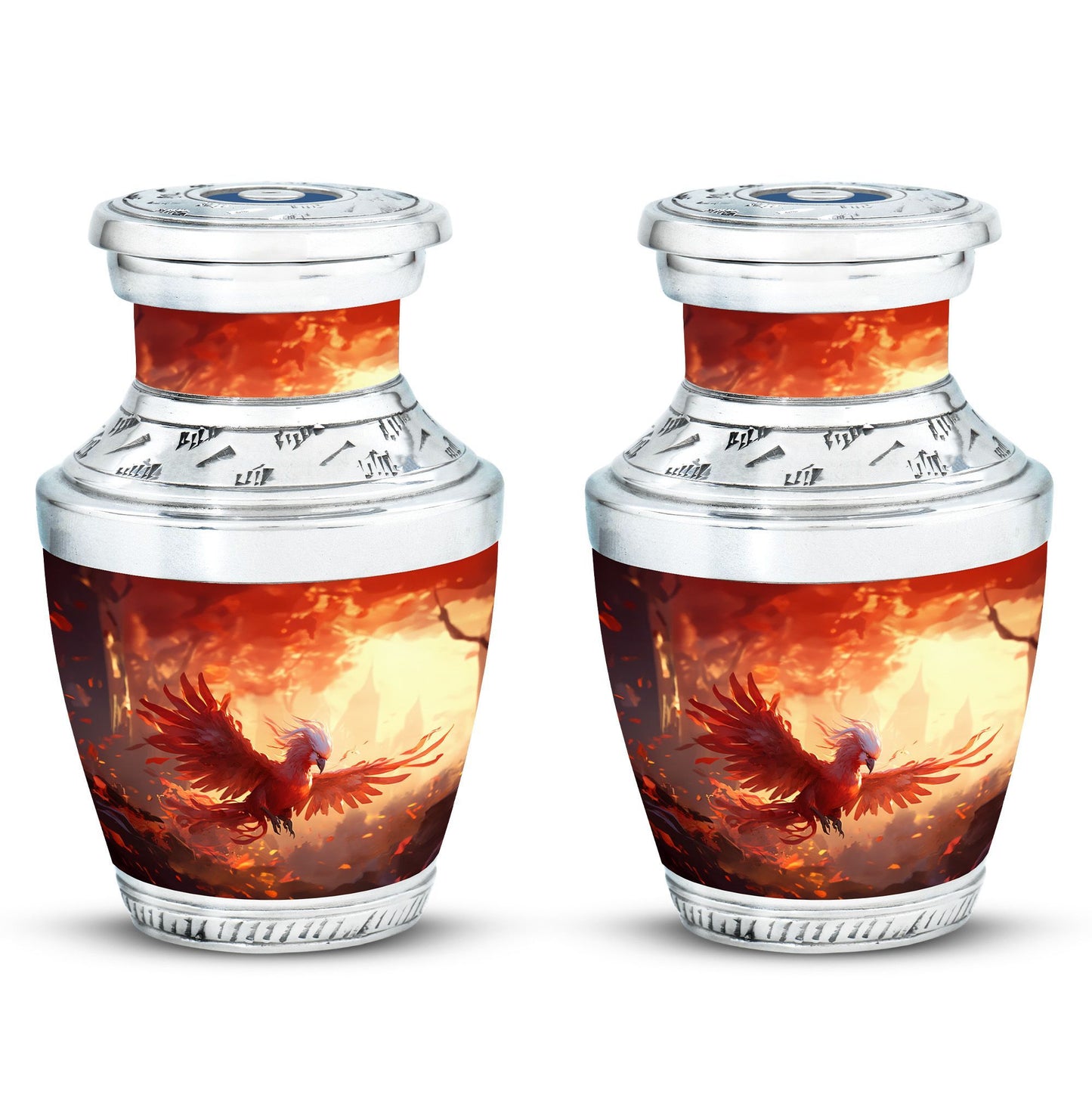 Red Phoenix Classic urn, large aluminium memorial urn