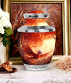 Red Phoenix Classic urn, large aluminium memorial urn