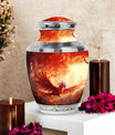 Red Phoenix Classic urn, large aluminium memorial urn