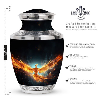 Large Classic Yellow Phoenix Cremation