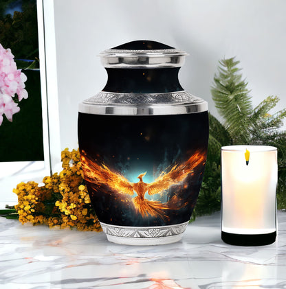 Large Classic Yellow Phoenix Cremation