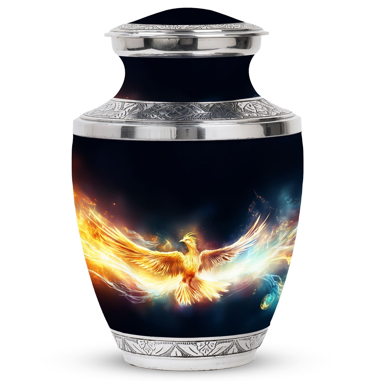 Yellow Phoenix Unique Urn for Human Ashes.