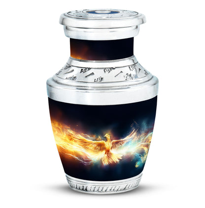 Yellow Phoenix Unique Urn for Human Ashes.