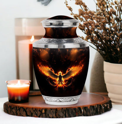 Fire Phoenix Cremation Urn, a Classic Large Urn for Ashes.