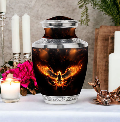 Fire Phoenix Cremation Urn, a Classic Large Urn for Ashes.
