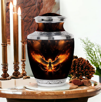 Fire Phoenix Cremation Urn, a Classic Large Urn for Ashes.