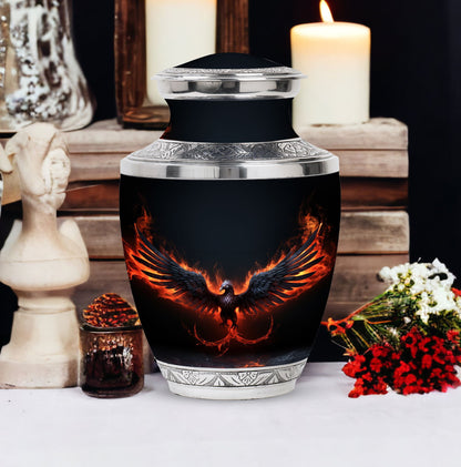 Classic 3 inch Black Phoenix Memorial Urn