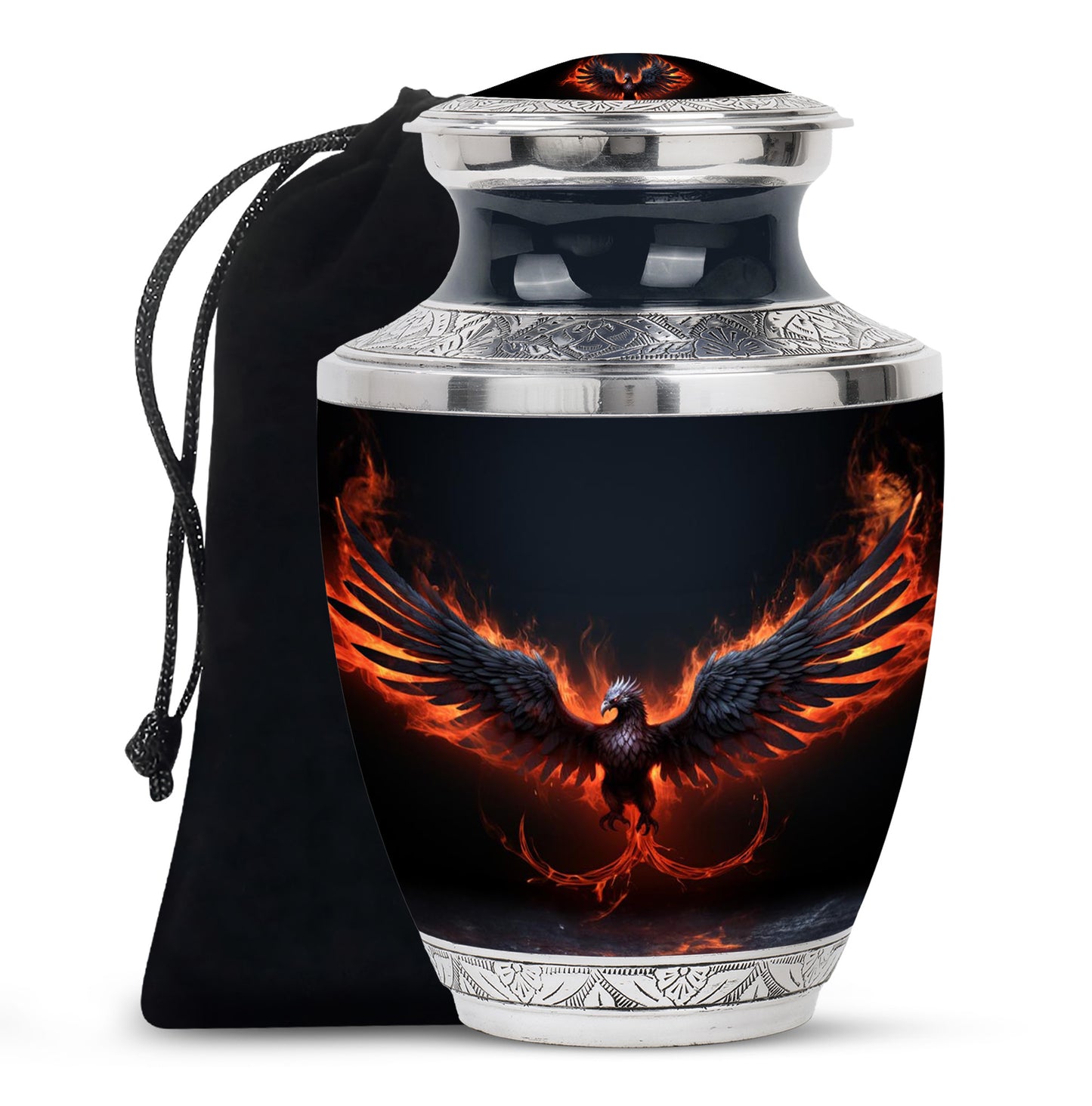 Elegant Phoenix Urn - Funeral Cremation Urns for Adult Human Ashes
