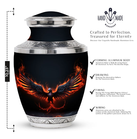 Classic 3 inch Black Phoenix Memorial Urn