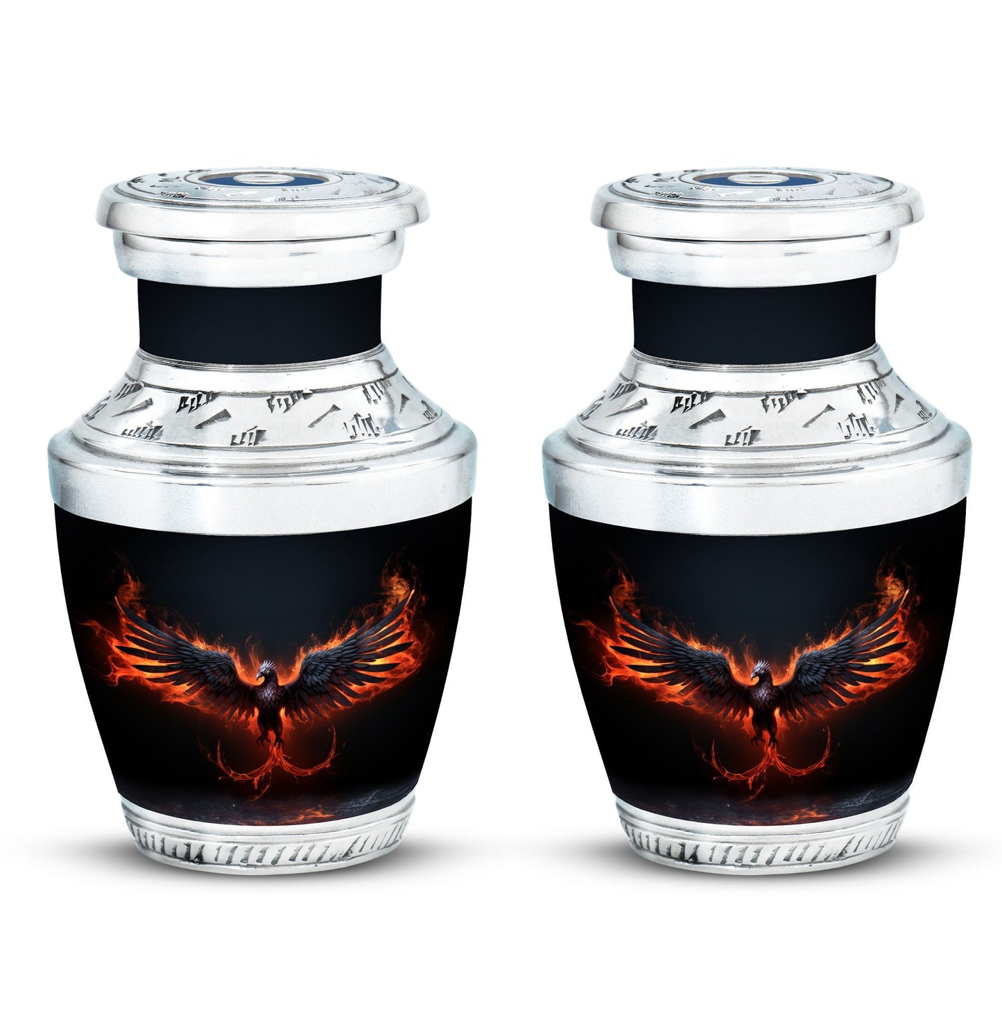 Classic 3 inch Black Phoenix Memorial Urn