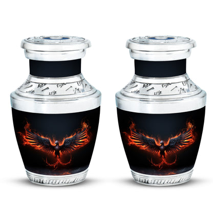 Classic 3 inch Black Phoenix Memorial Urn