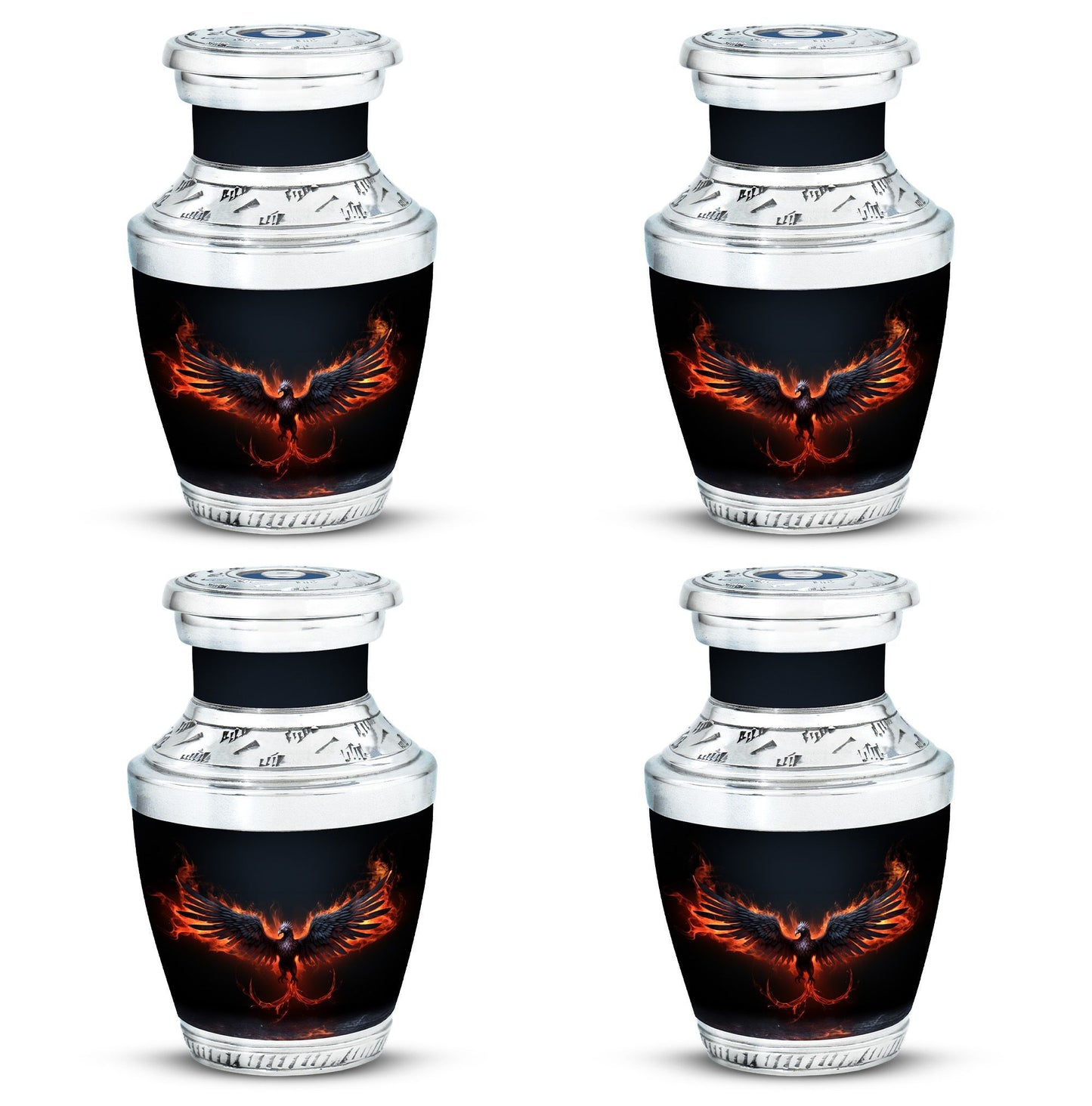 Classic 3 inch Black Phoenix Memorial Urn