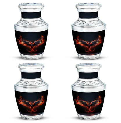 Classic 3 inch Black Phoenix Memorial Urn
