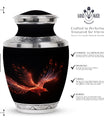 Red Sparrow Classic Urn , Large cremation container.