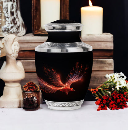 Red Sparrow Classic Urn , Large cremation container.