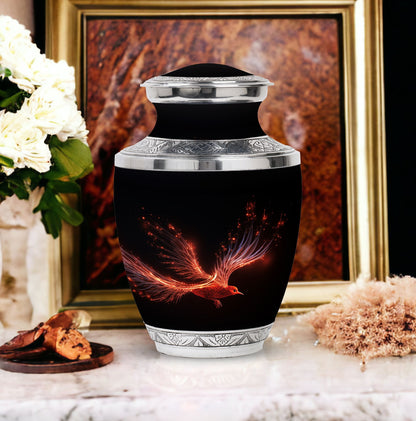 Red Sparrow Classic Urn , Large cremation container.