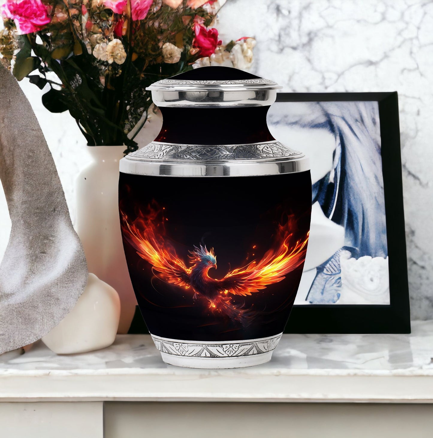 Blue Phoenix Classic Urn for ashes.