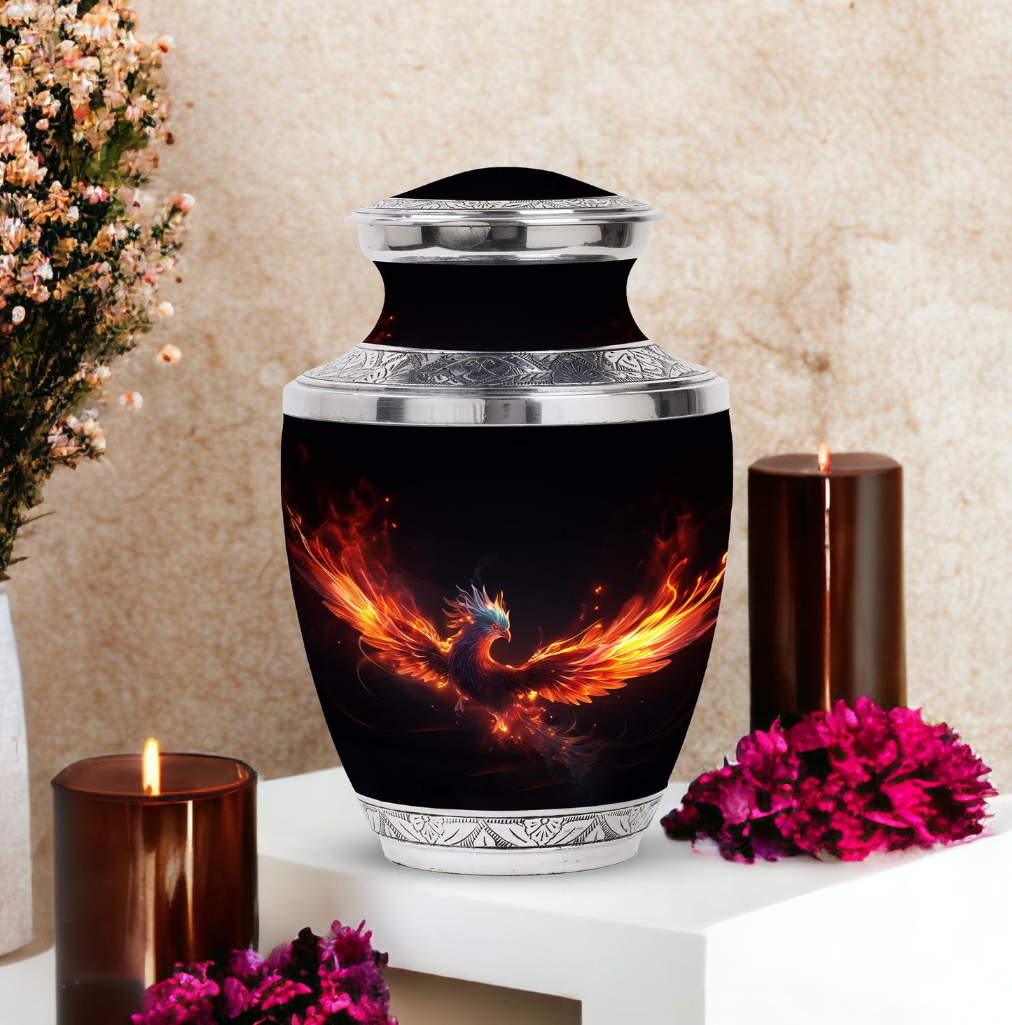 Blue Phoenix Classic Urn for ashes.