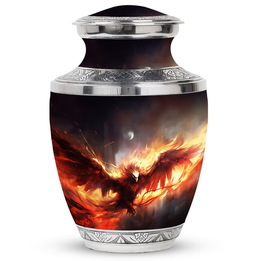 3-inch Red Phoenix Classic Cremation Urn for Ashes.